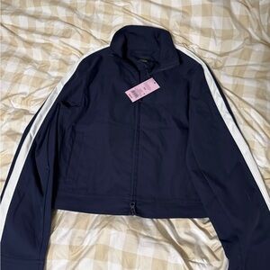 Wild Fable Navy Bomber Jacket with White Accents